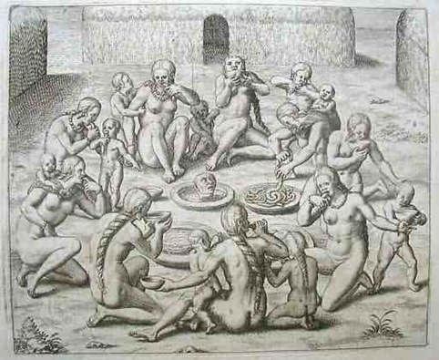 Theodor de Bry illustrates cannibalism
